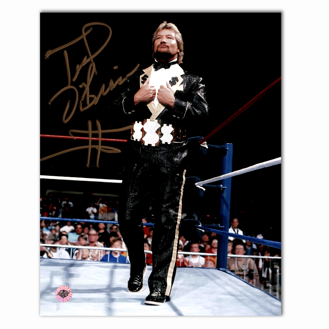 Ted Dibiase "Million Dollar Man" Autographed WWE In The Ring 8x10 Photo