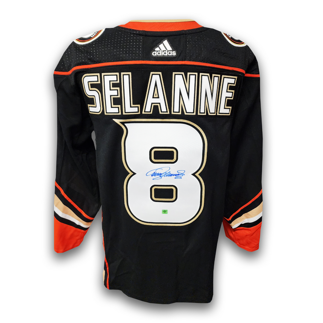 Teemu Selanne Autographed Anaheim Ducks Home Adidas Jersey