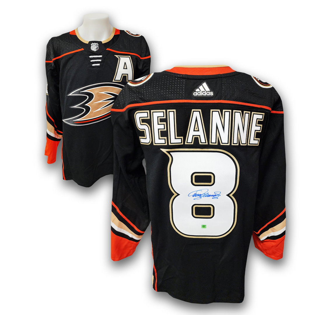 Teemu Selanne Autographed Anaheim Ducks Home Adidas Jersey