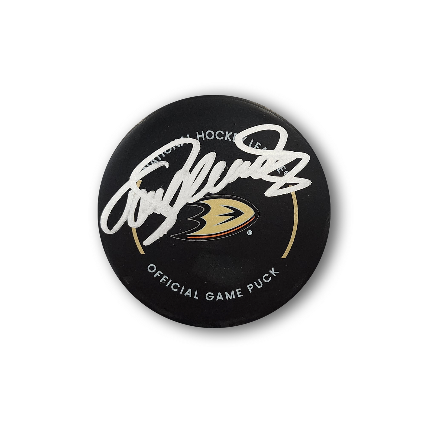 Teemu Selanne Autographed Anaheim Ducks Official Hockey Puck