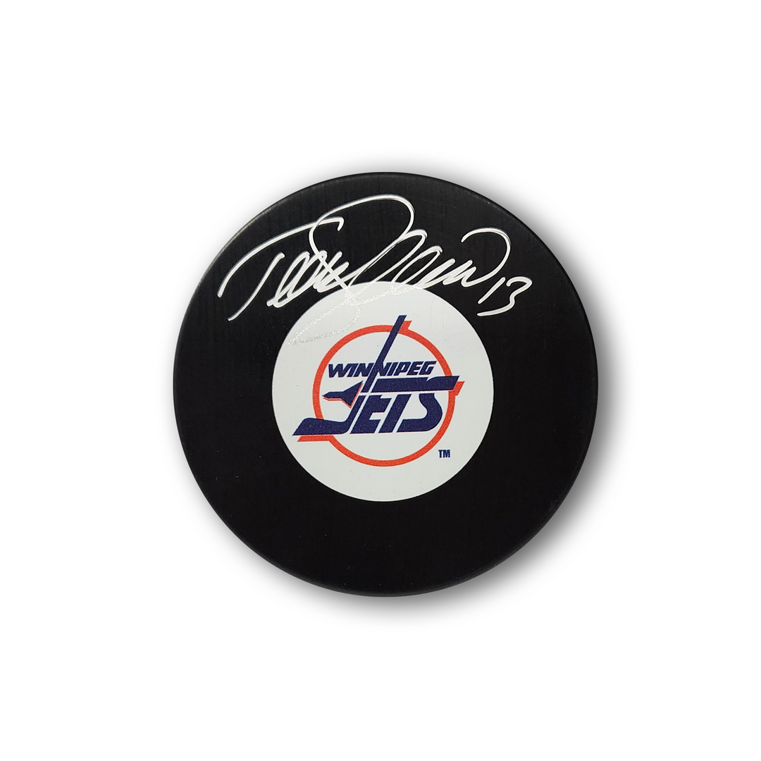 Teemu Selanne Autographed Winnipeg Jets Hockey Puck