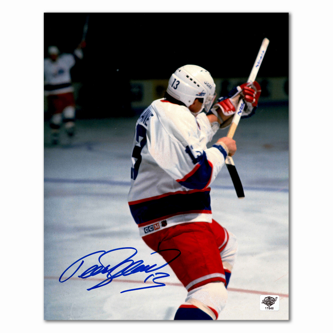 Teemu Selanne Autographed Winnipeg Jets Shooting Stick 8x10 Photo