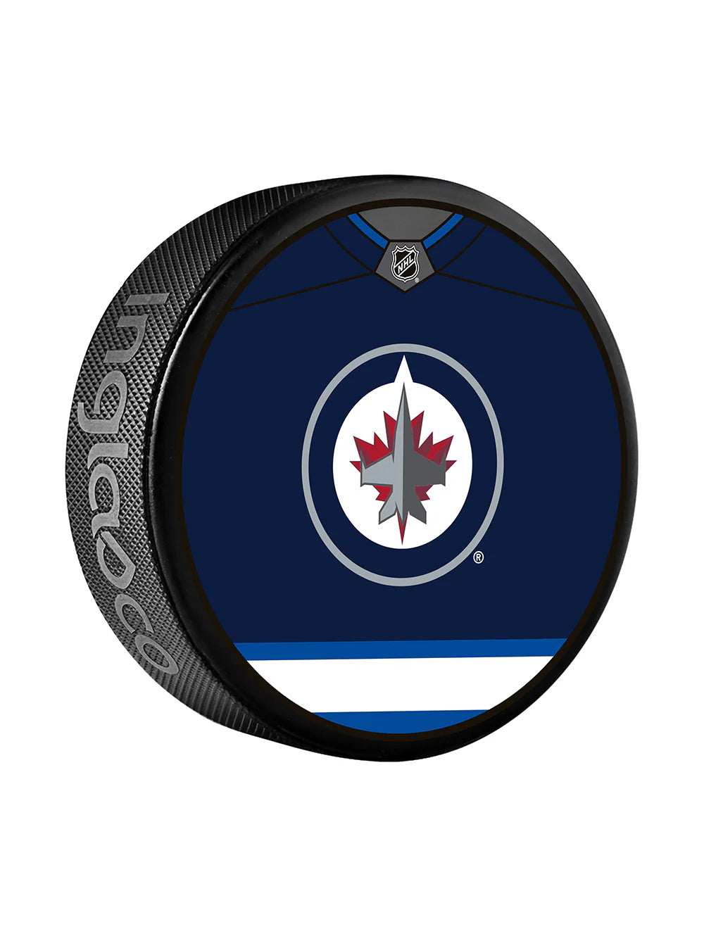 Pre-Order - Teemu Selanne Autographed Winnipeg Jets Jersey Design Hockey Puck