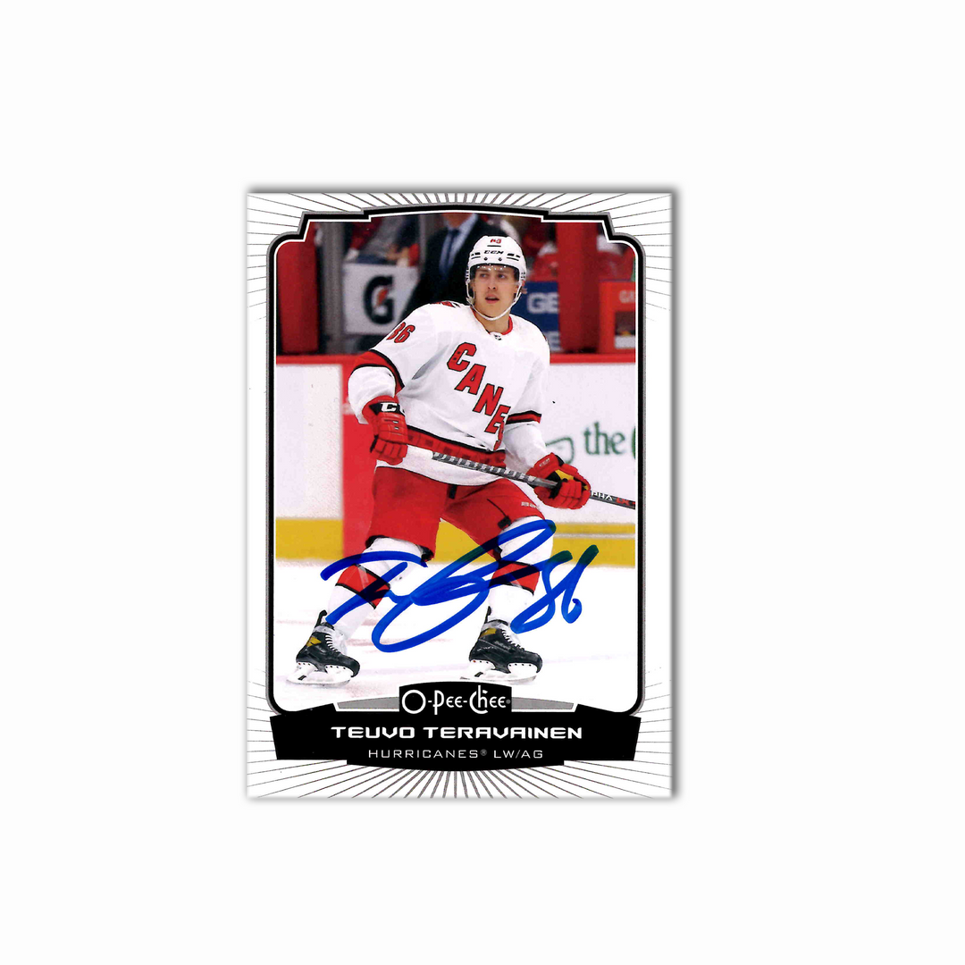 Teuvo Teravainen Autographed Carolina Hurricanes 2022-23 O-Pee-Chee 