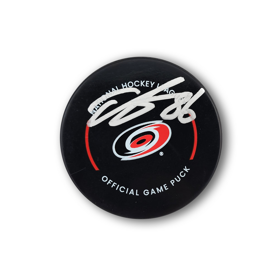 Teuvo Teravainen Autographed Carolina Hurricanes Official Hockey Puck