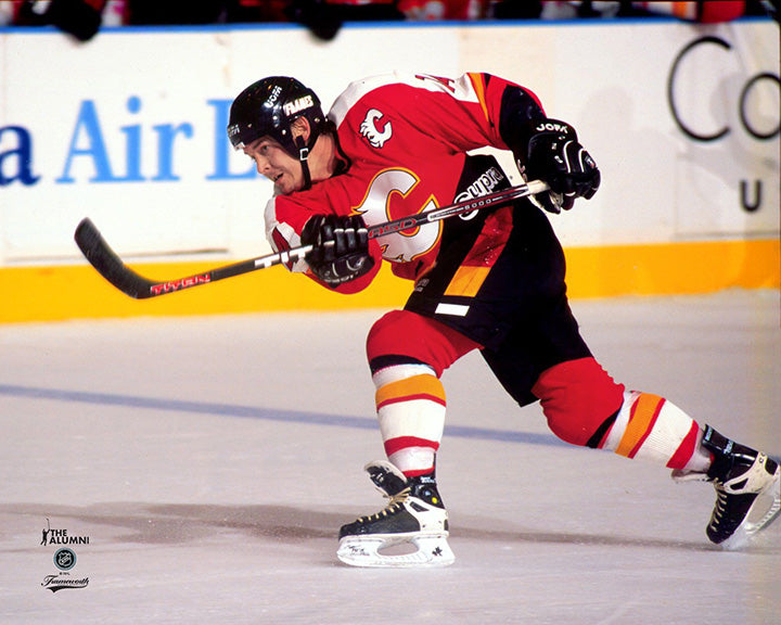Pre-Order - Theo Fleury Autographed Calgary Flames Home Horizontal 8x10 Photo