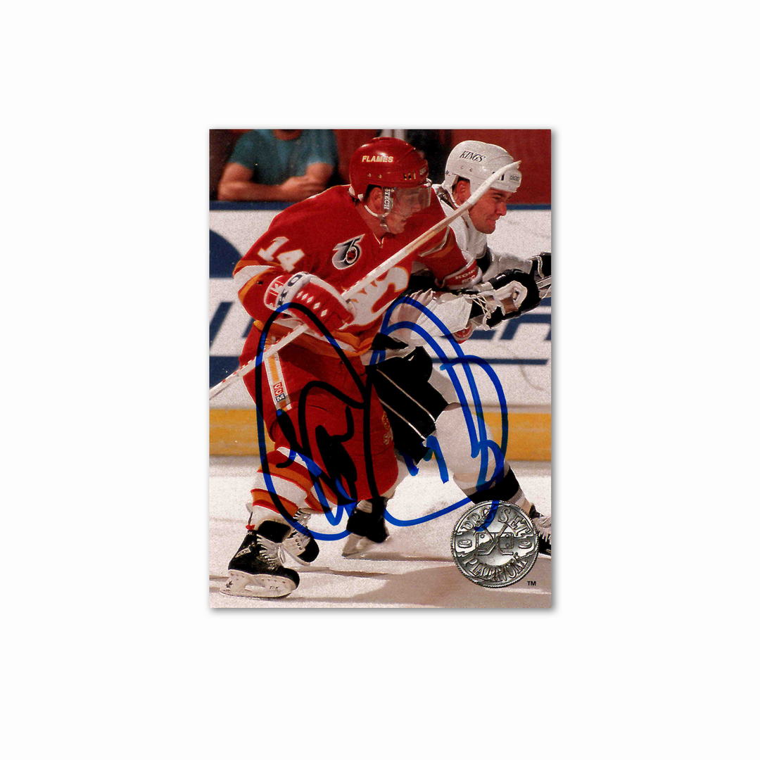 Theo Fleury Autographed Calgary Flames Proset 
