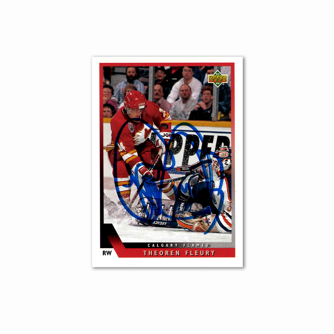 Theo Fleury Autographed Calgary Flames UDA 