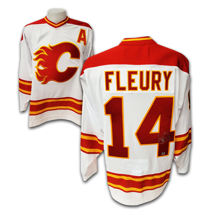 Theo Fleury Calgary Flames White Adidas Team Classic Jersey