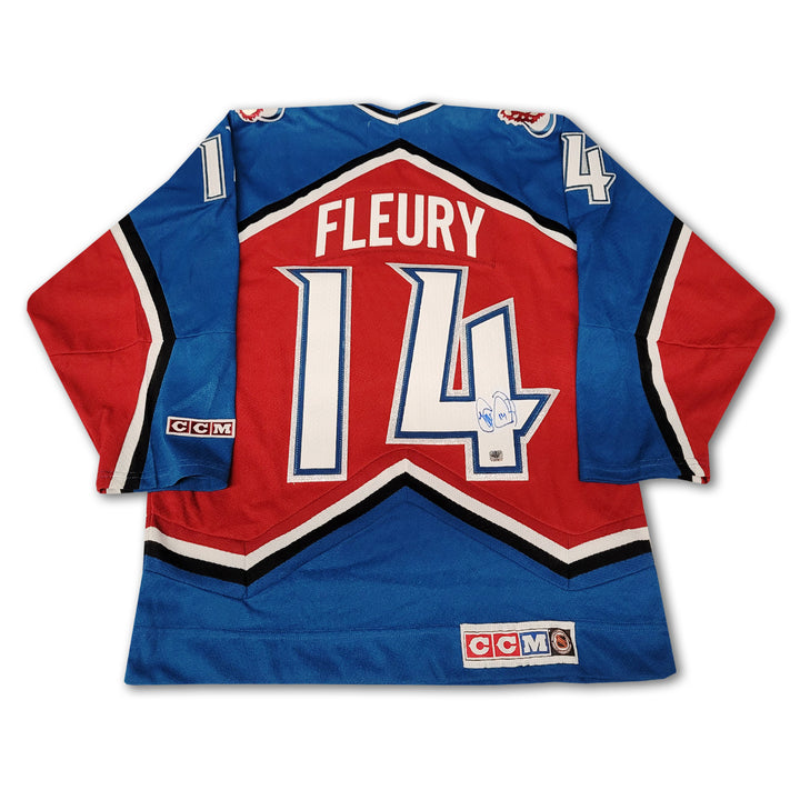 Theo Fleury Colorado Avalanche Autographed Burgundy Jersey