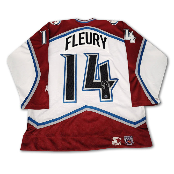 Theo Fleury Colorado Avalanche Autographed White Jersey