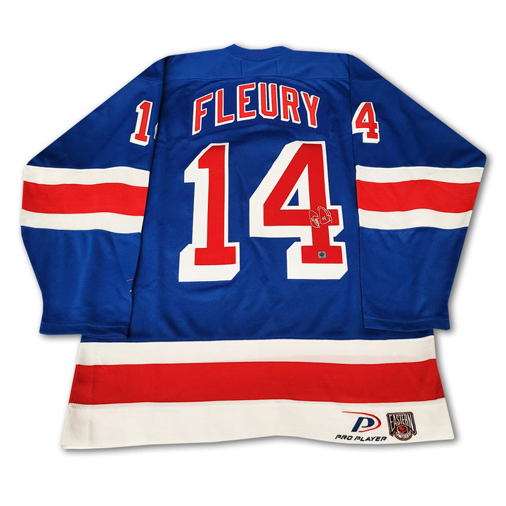 Theo Fleury New York Rangers Autographed Blue CCM Jersey