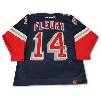 Theo Fleury New York Rangers Autographed Blue Liberty Jersey