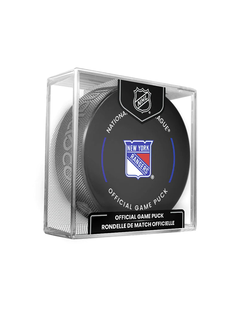 Pre-Order - Theo Fleury Autographed New York Rangers Official Hockey Puck