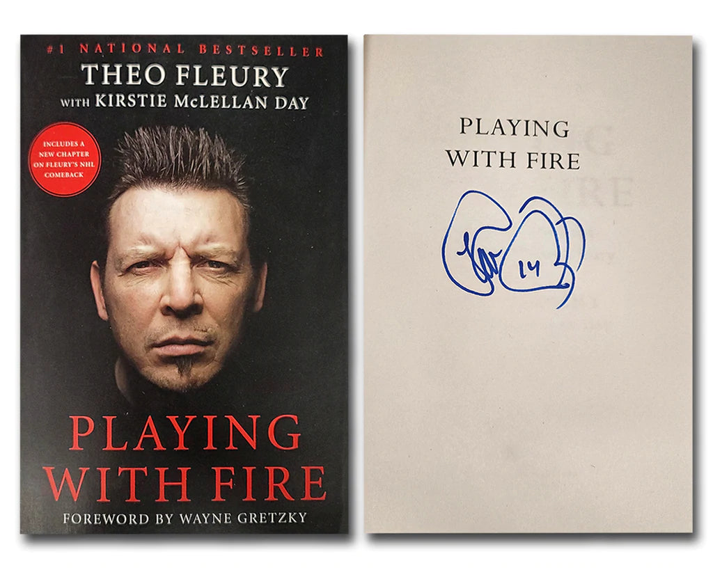 Theo Fleury Playing With Fire Autographed Soft Cover Book
