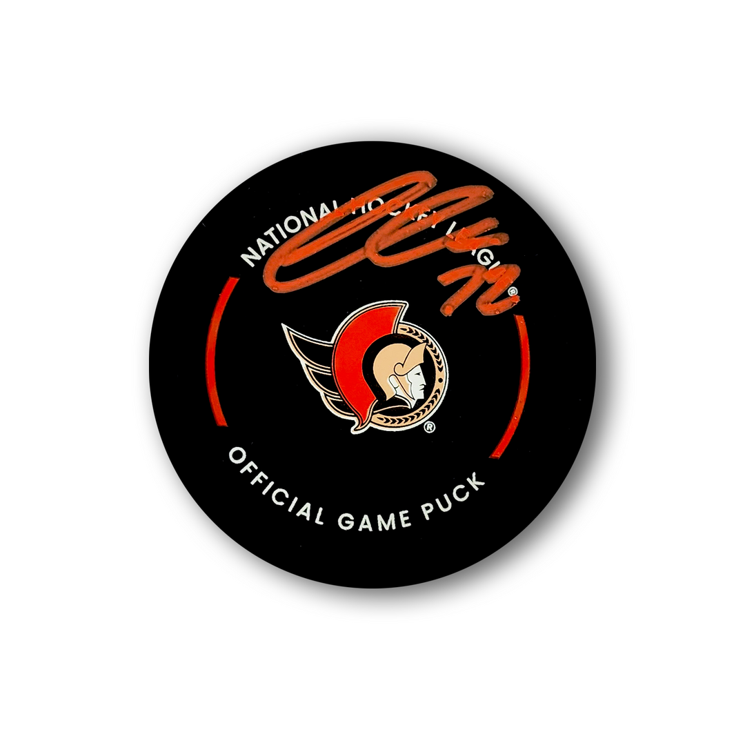 Thomas Chabot Ottawa Senators Autographed Official Hockey Puck