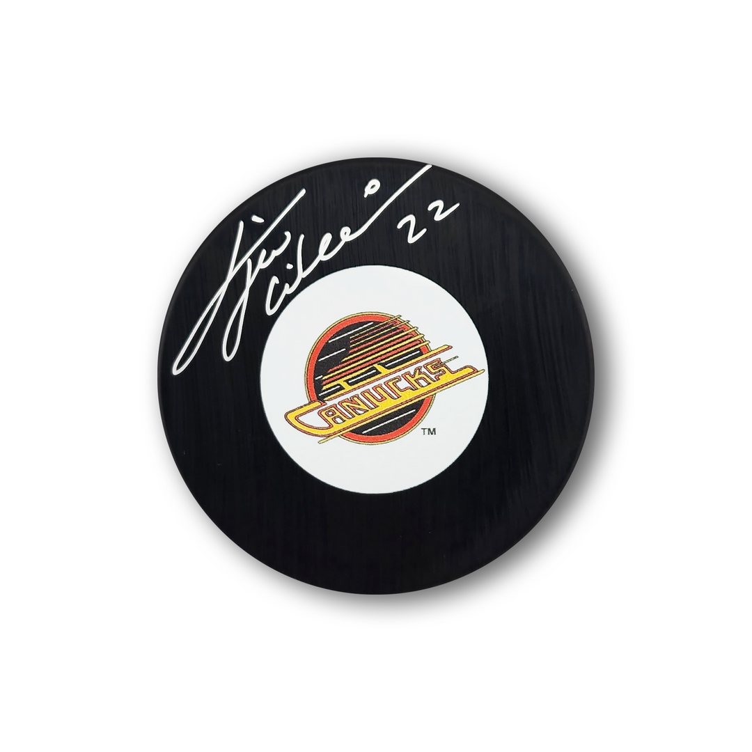 Tiger Williams Autographed Vancouver Canucks Hockey Puck