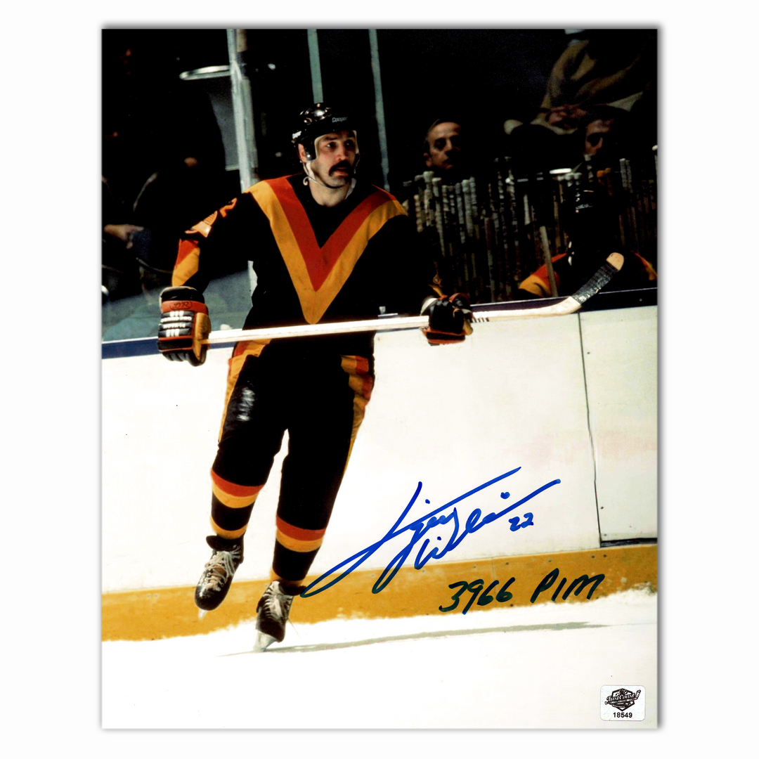 Tiger Williams Autographed Vancouver Canucks 8x10 Photo