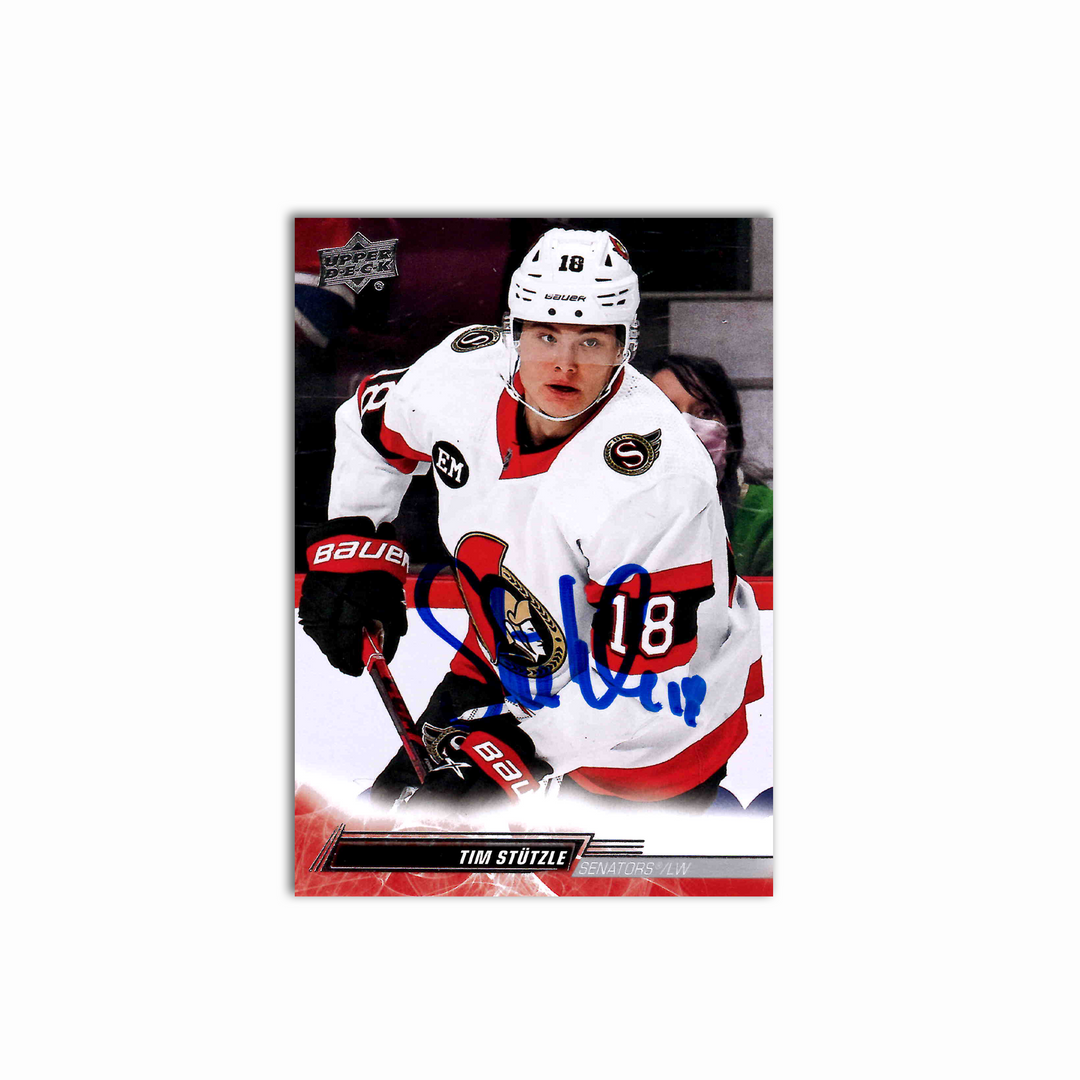 Tim Stutzle Autographed Ottawa Senators Hockey Card