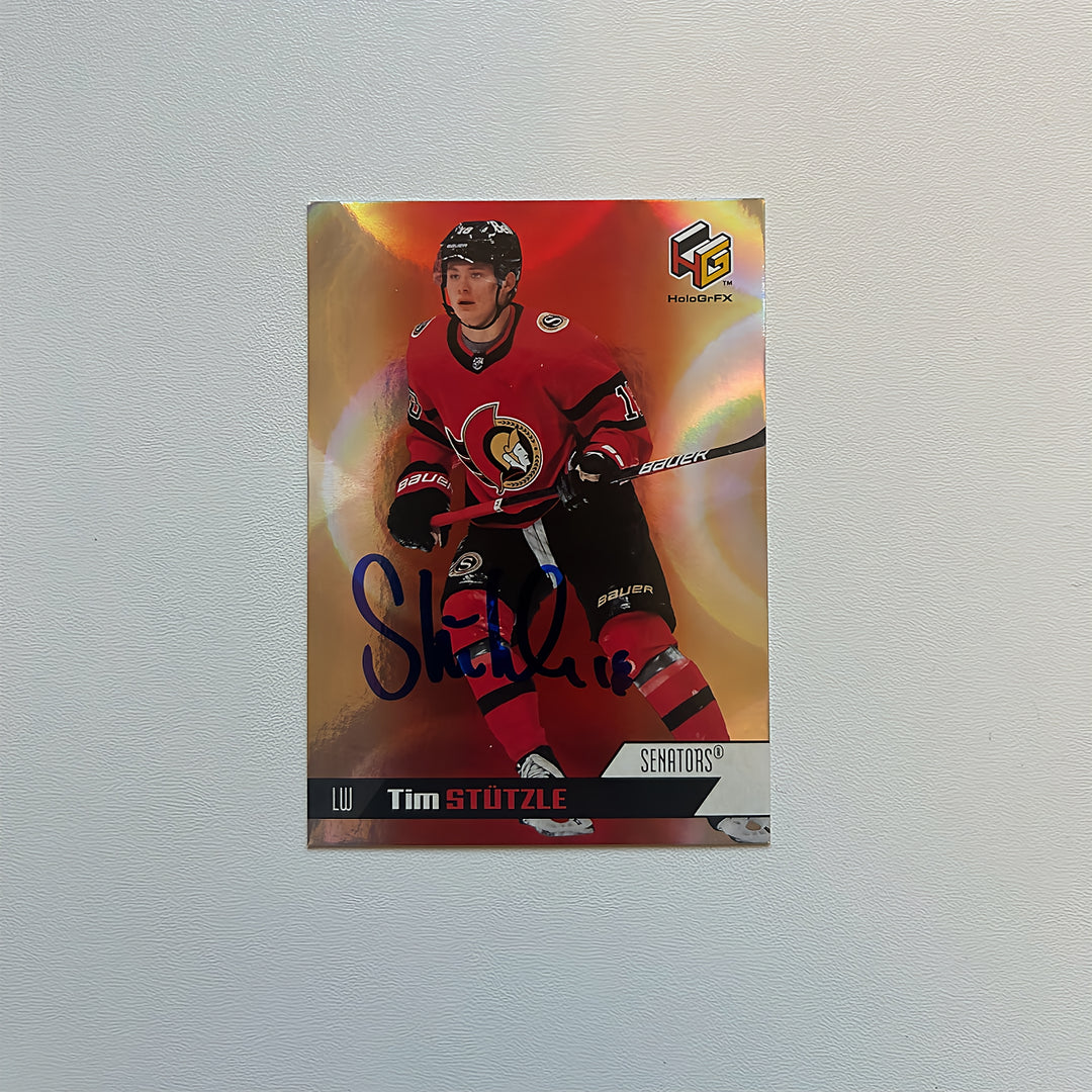 2020-21 HG-3 UD HoloGrFx TIM STUTZLE Autographed Rookie Card