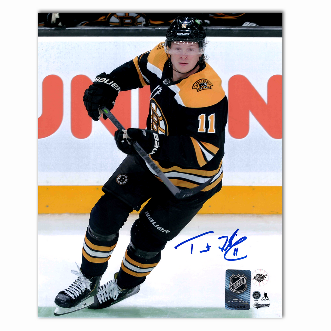 Trent Frederic Autographed Boston Bruins Home 8x10 Photo