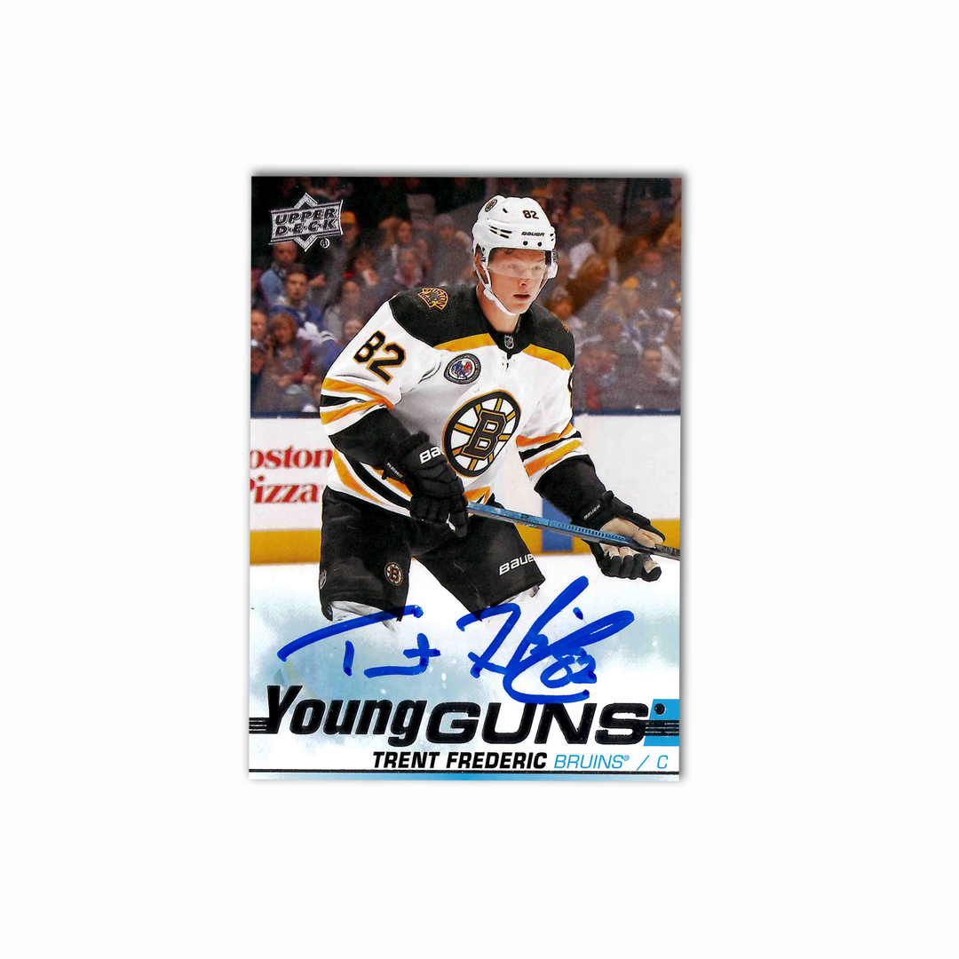Trent Frederic Autographed Boston Bruins Young Guns Hockey Card