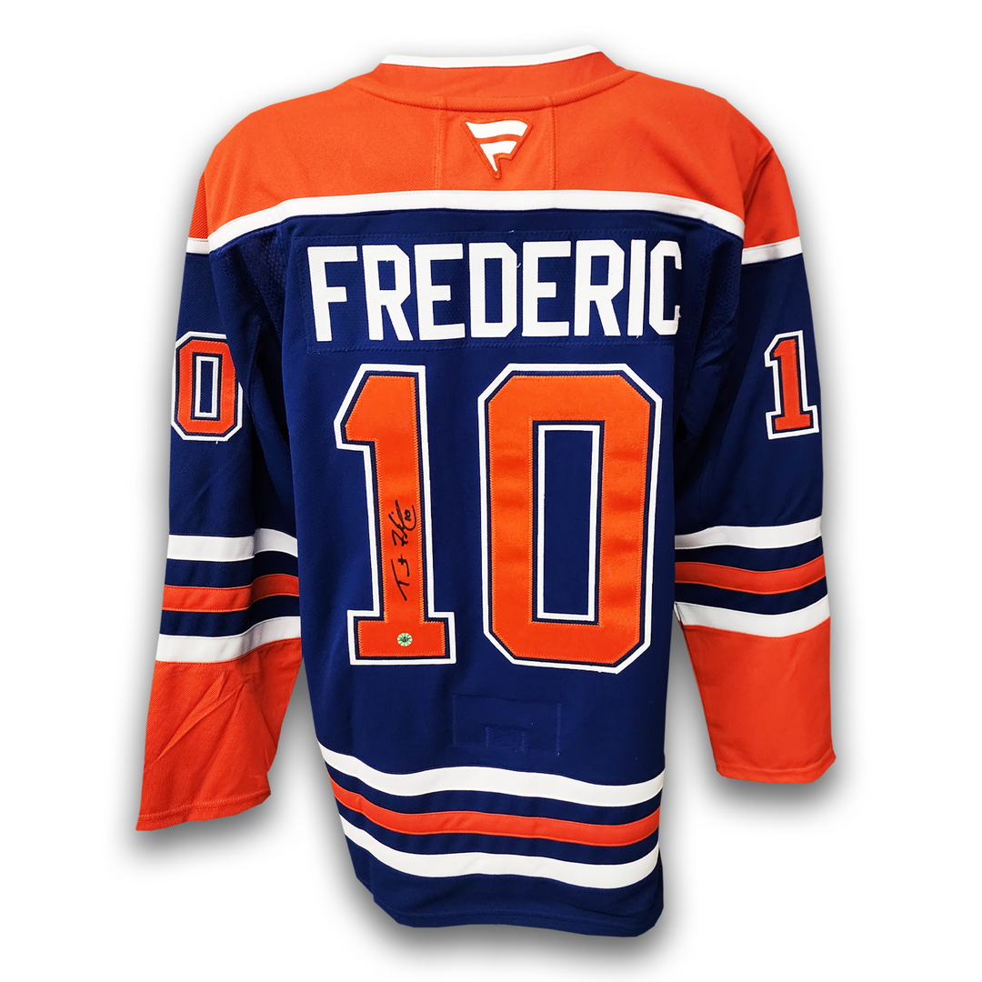 Trent Frederic Autographed Edmonton Oilers Home Premium Jersey