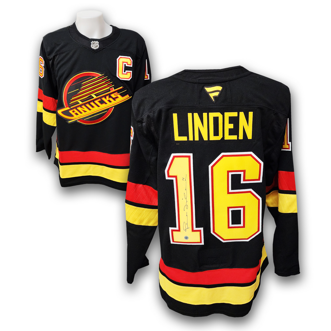 Trevor Linden Autographed Vancouver Canucks Alternate Fanatics Premium Jersey