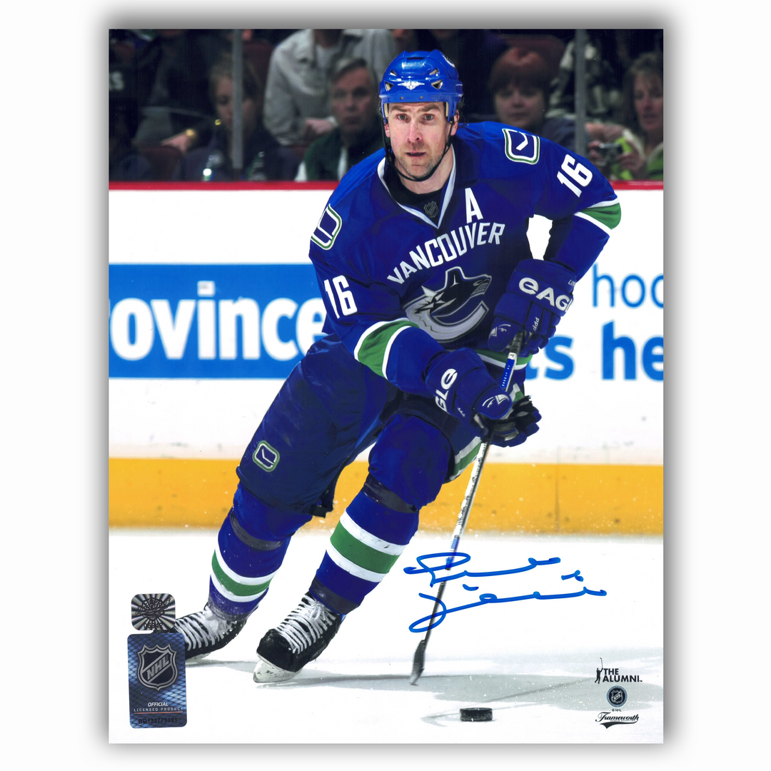 Trevor Linden Vancouver Canucks Autographed Blue 8x10 Photo