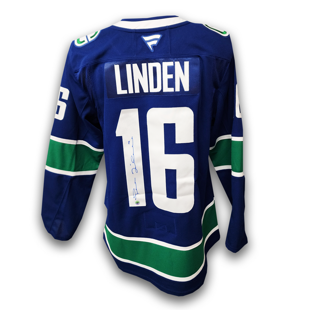 Trevor Linden Autographed Vancouver Canucks Home Fanatics Premium Jersey