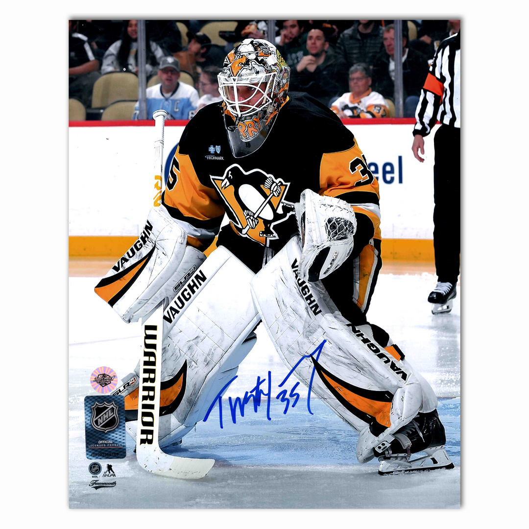 Tristan Jarry Autographed Pittsburgh Penguins Home 8x10 Photo