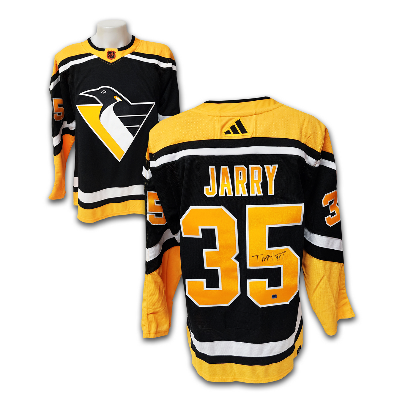 Tristan Jarry Pittsburgh Penguins 2022 Reverse Retro Adidas Jersey