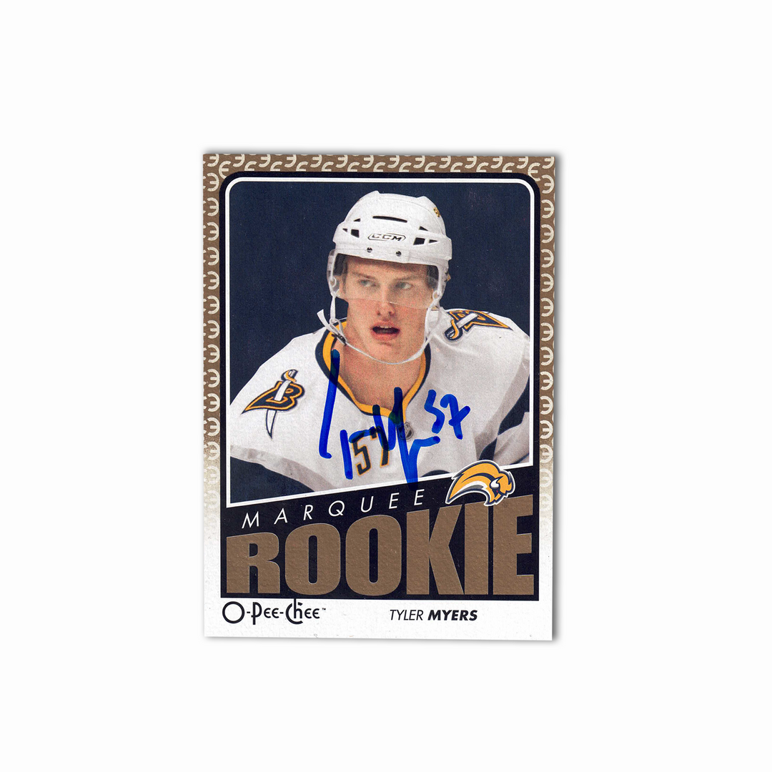 2009-10 OPC Marquee #771 TYLER MYERS Autographed Rookie Card