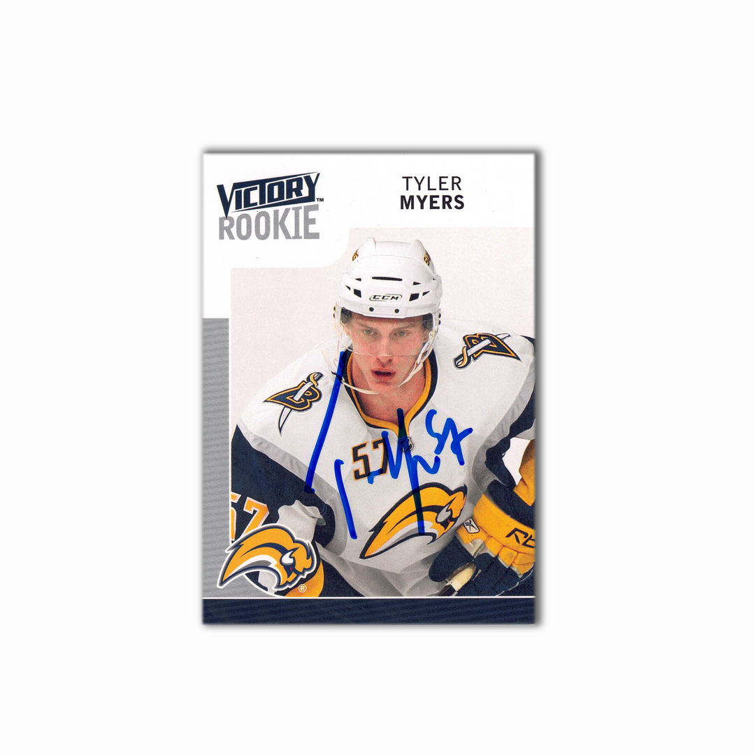 2009-10 UD Victory #303 TYLER MYERS Autographed Rookie Card