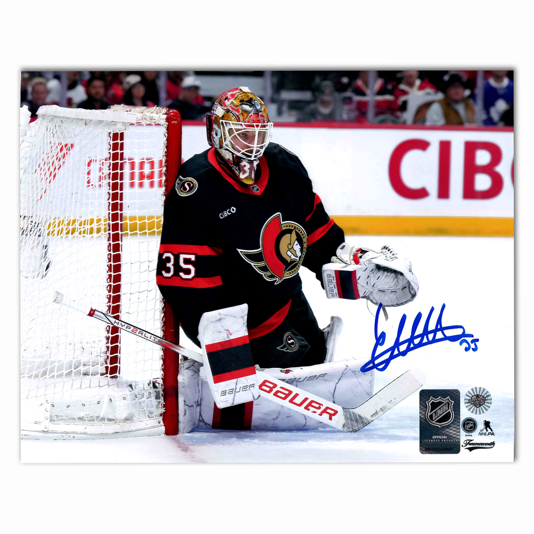 Linus Ullmark Autographed Ottawa Senators Home Horizontal 8x10 Photo