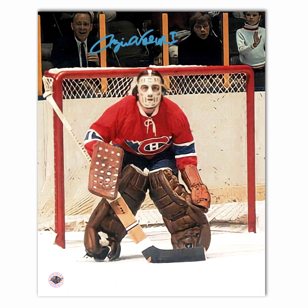 Rogie Vachon Autographed Detroit Red Home 8x10 Photo