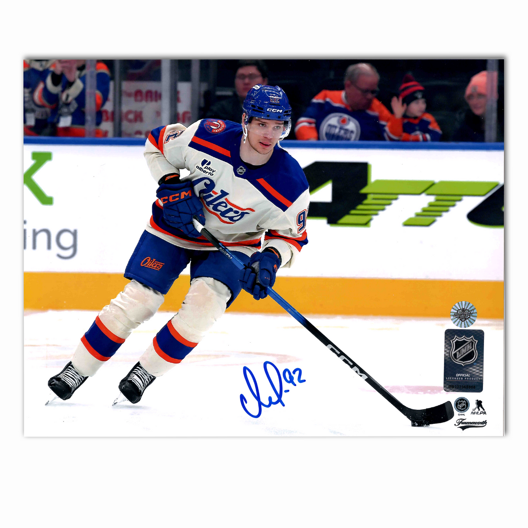Vasily Podkolzin Autographed Edmonton Oilers Alternate Horizontal 8x10 Photo