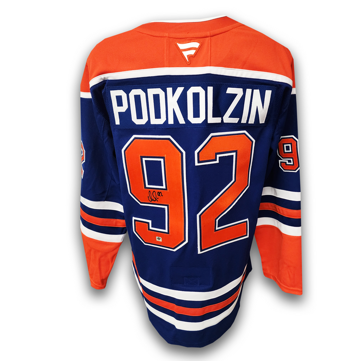 Vasily Podkolzin Autographed Edmonton Oilers Home Fanatics Premium Jersey