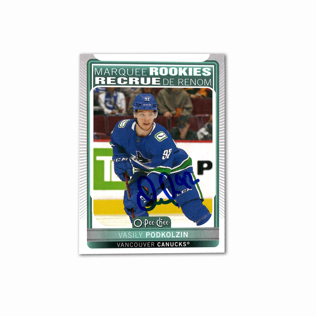 Vasily Podkolzin Autographed Vancouver Canucks 2021-22 Upper Deck 2 OPC Rookie #619