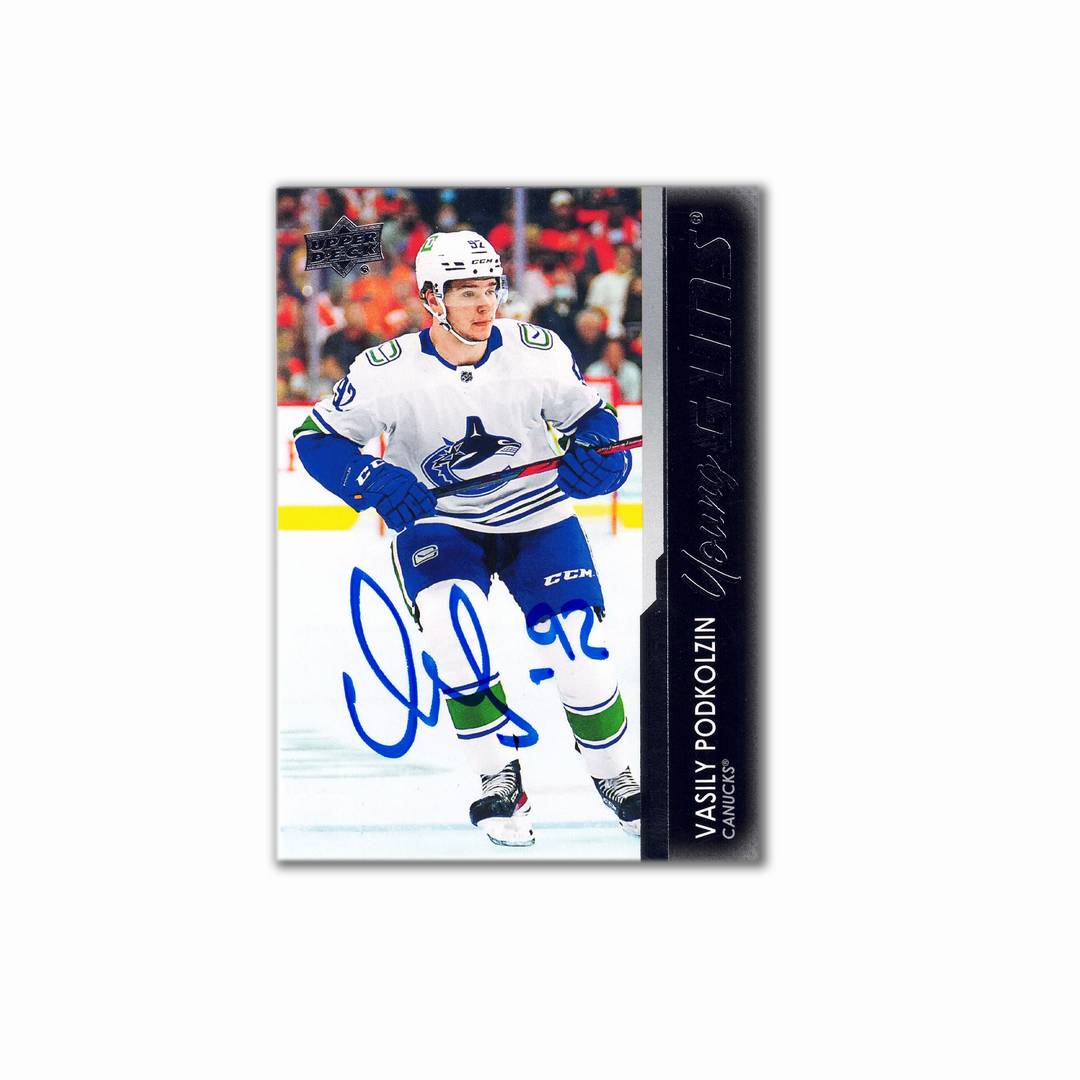 2021-22 UD Young Guns #481 VASILY PODKOLZIN Autographed Rookie Card