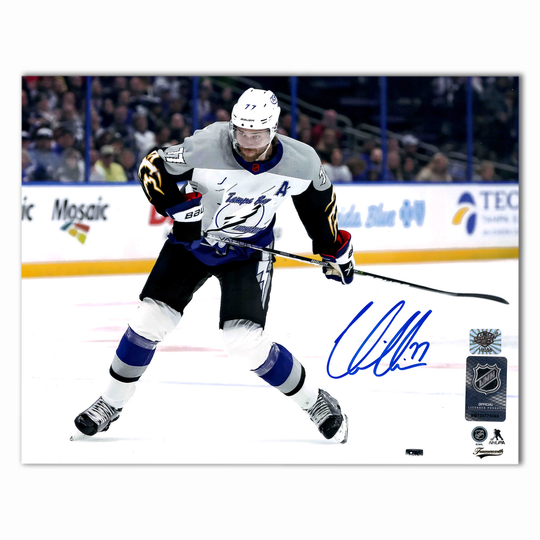 Victor Hedman Autographed Tampa Bay Lightning Reverse Retro 8x10 Photo