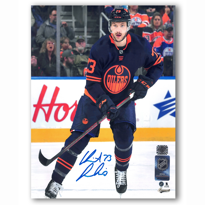Vincent Desharnais Autographed Edmonton Oilers Autographed Alternate 8x10 Photo