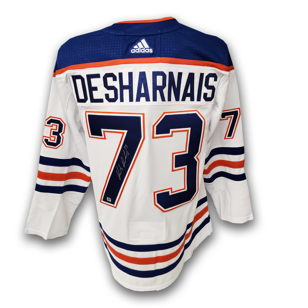 Vincent Desharnais Autographed Edmonton Oilers Away Adidas Jersey