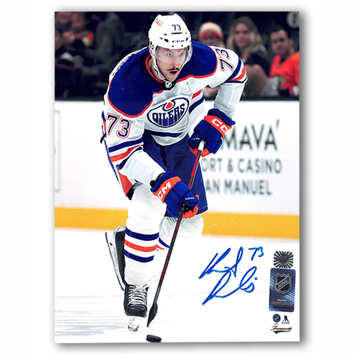 Vincent Desharnais Autographed Edmonton Oilers Autographed Away 8x10 Photo