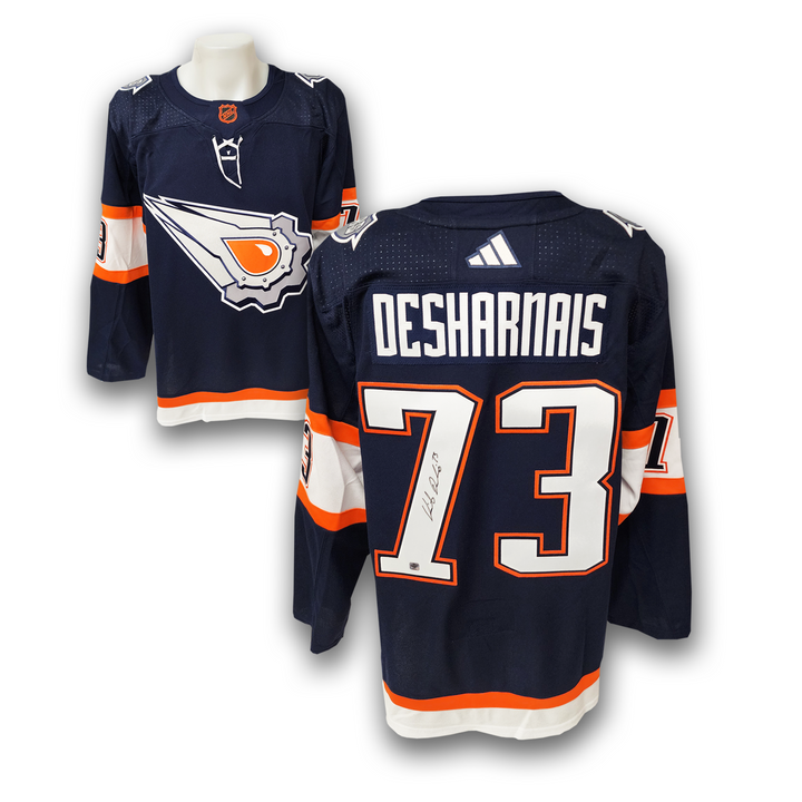 Vincent Desharnais Autographed Edmonton Oilers Reverse Retro 2.0 Adidas Jersey
