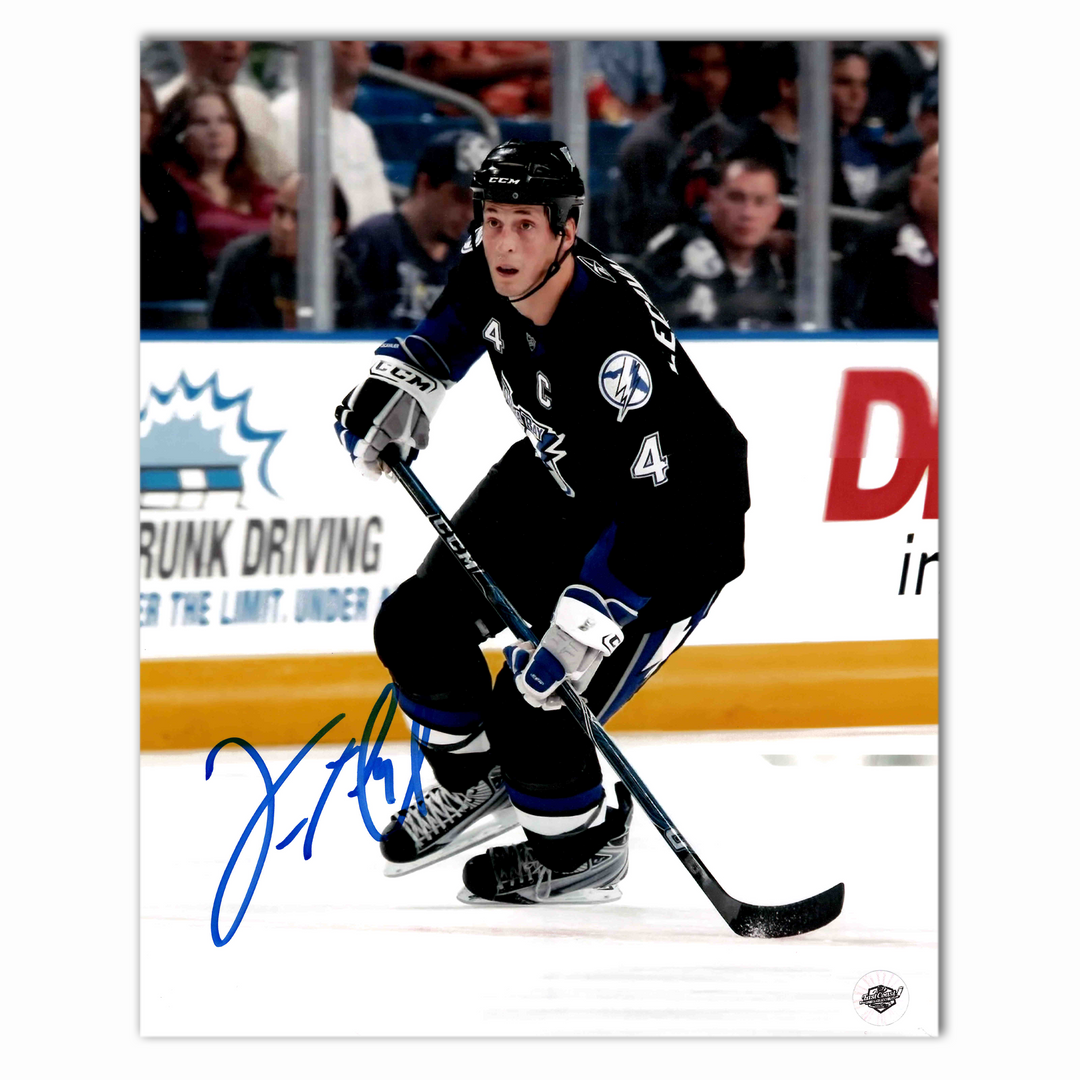 Vincent Lecavalier Autographed Tampa Bay Lightning Home 8x10 Photo (Skating)