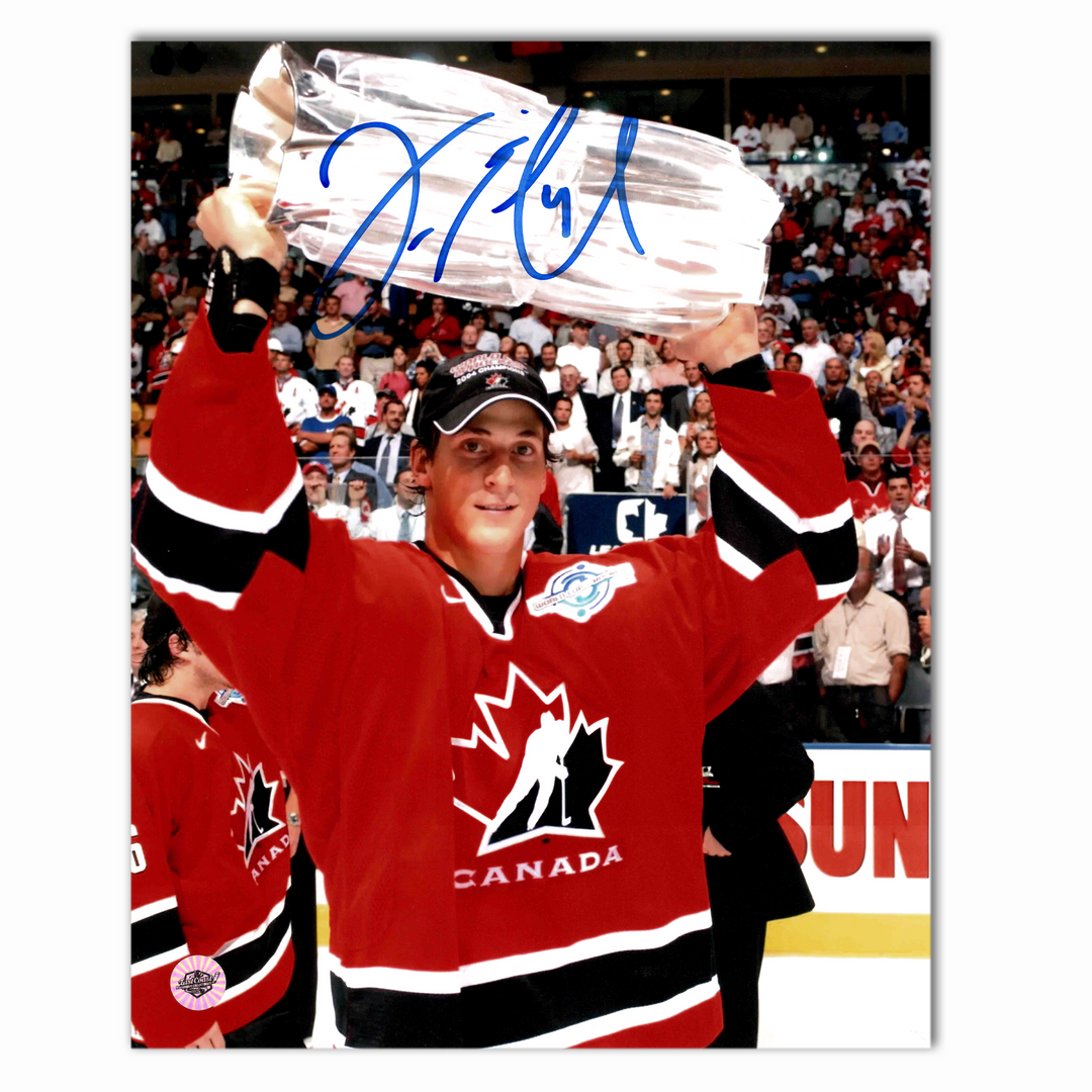 Vincent Lecavalier Autographed 2004 World Cup Of Hockey Celebration 8x10 Photo