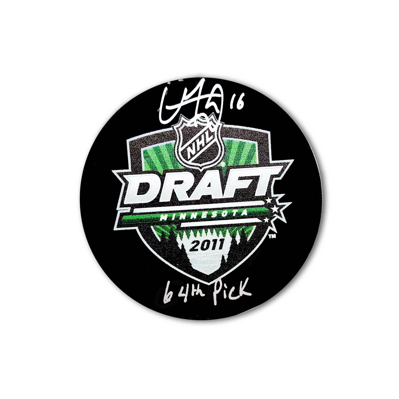 Vincent Trocheck Autographed 2011 NHL Draft Hockey Puck Inscribed 64th Pick