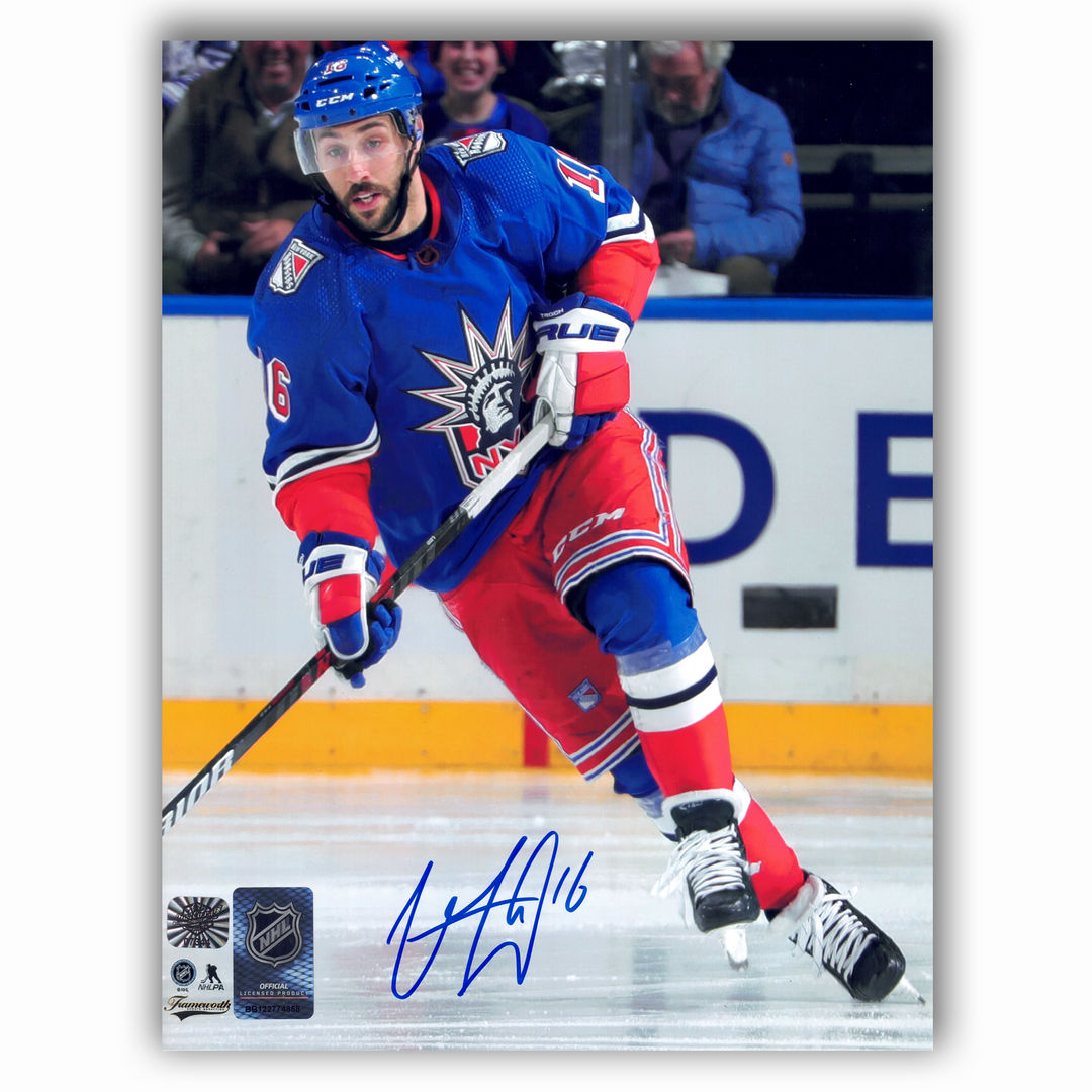 Vincent Trocheck Autographed New York Rangers Reverse Retro 2.0 8x10 Photo