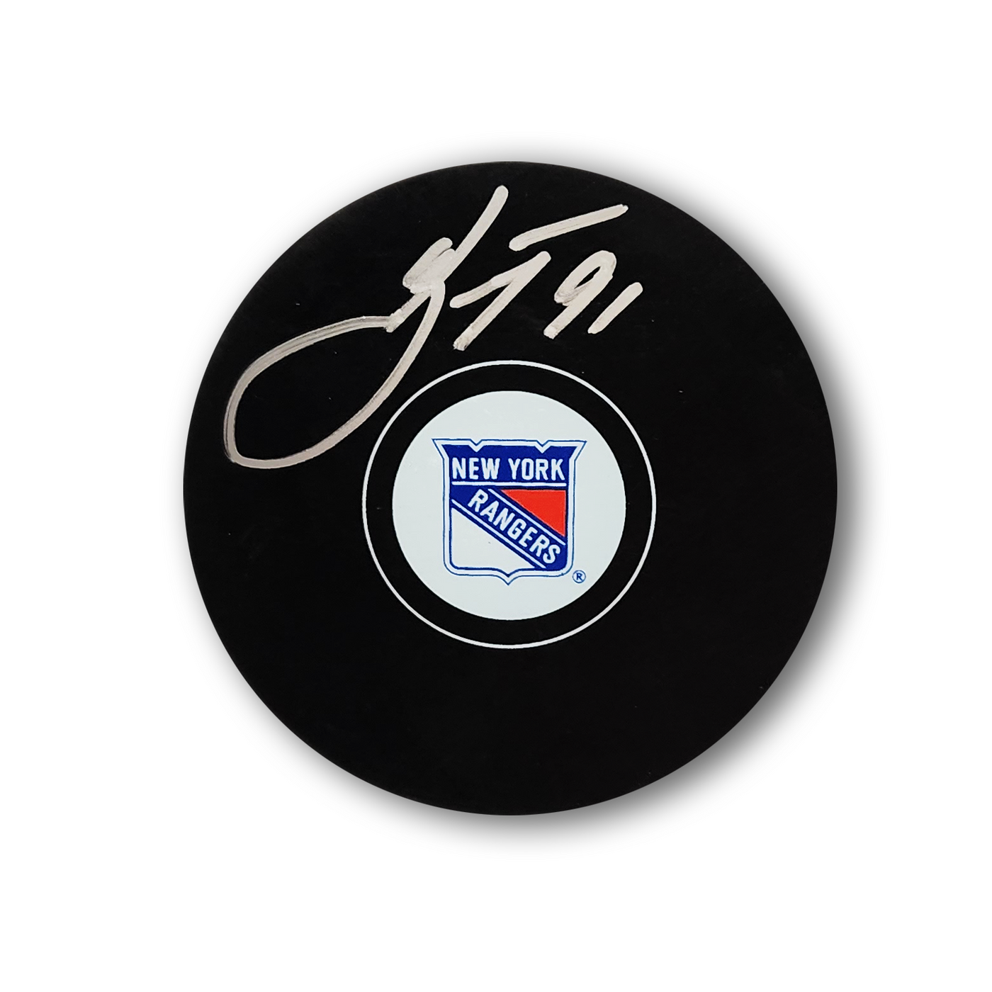 Vladimir Tarasenko Autographed New York Rangers Hockey Puck
